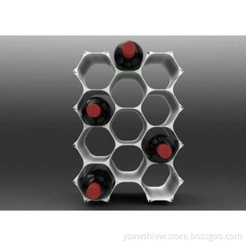 12 Bottle Beer Bottle Holder , Honeycomb Wine Display Stand